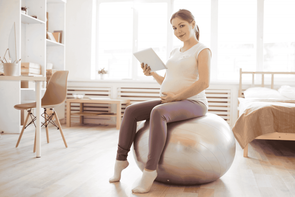 Gymnastikball für Schwangere